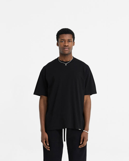 2 x Initial Oversized T-Shirt - Black