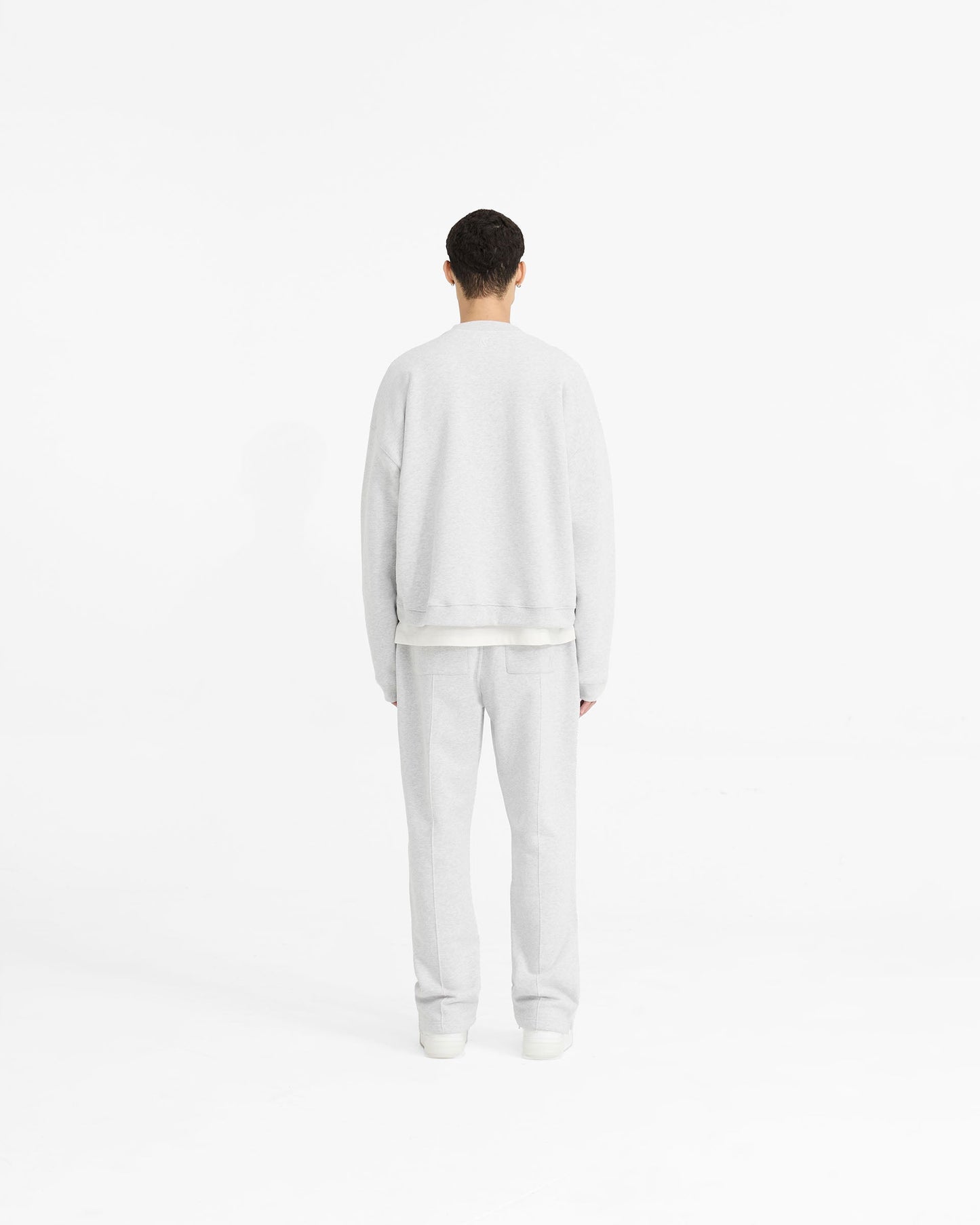 Initial Boxy Sweater - Ice Grey Marl