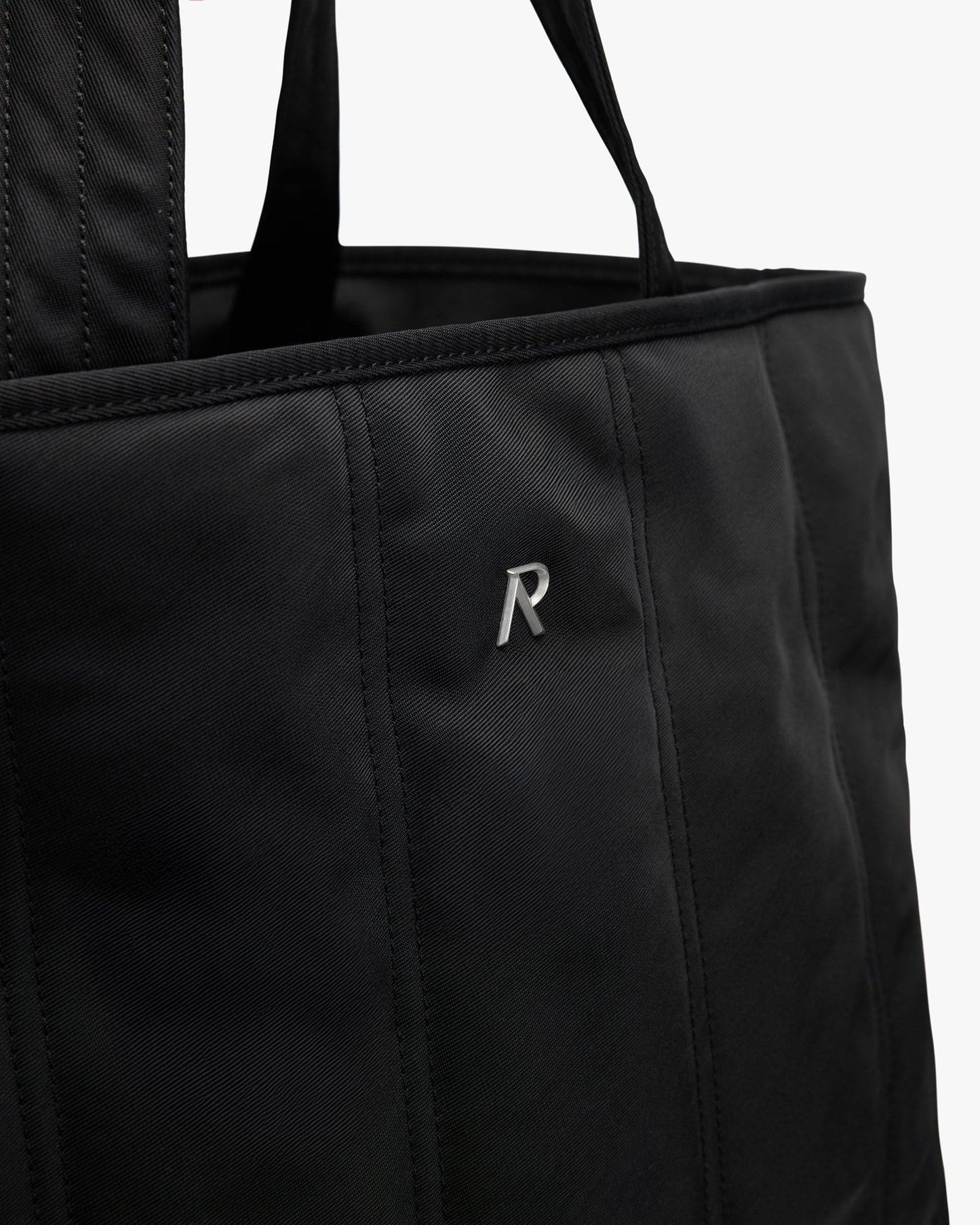 Quilted Tote Bag - Jet Black