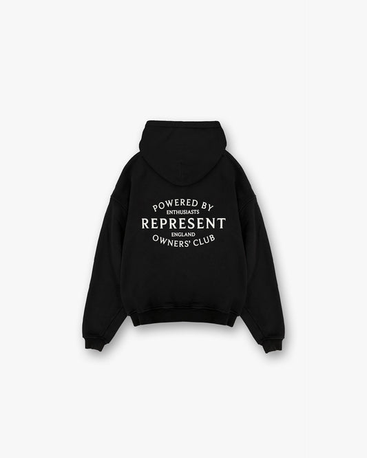 Represent Owners Club Stamp Zip Up Hoodie - Jet Black