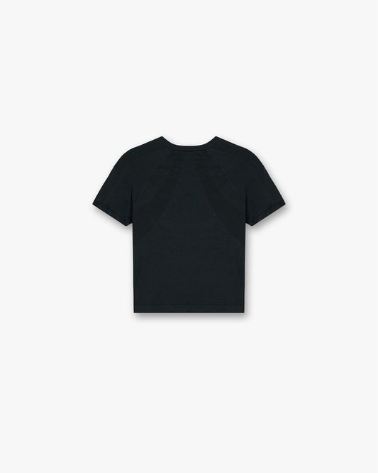 247 Ease Seamless Perforated T-Shirt - Black