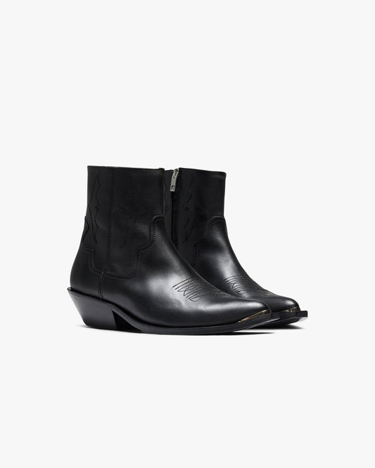 Michael Zip Boot Leather - Black
