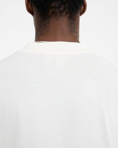 2 x Initial Oversized T-Shirt - Flat White