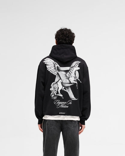 Elegance In Motion Hoodie - Jet Black