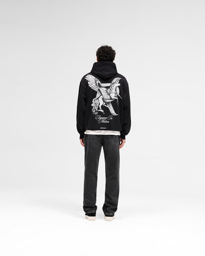 Elegance In Motion Hoodie - Jet Black