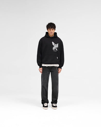 Elegance In Motion Hoodie - Jet Black