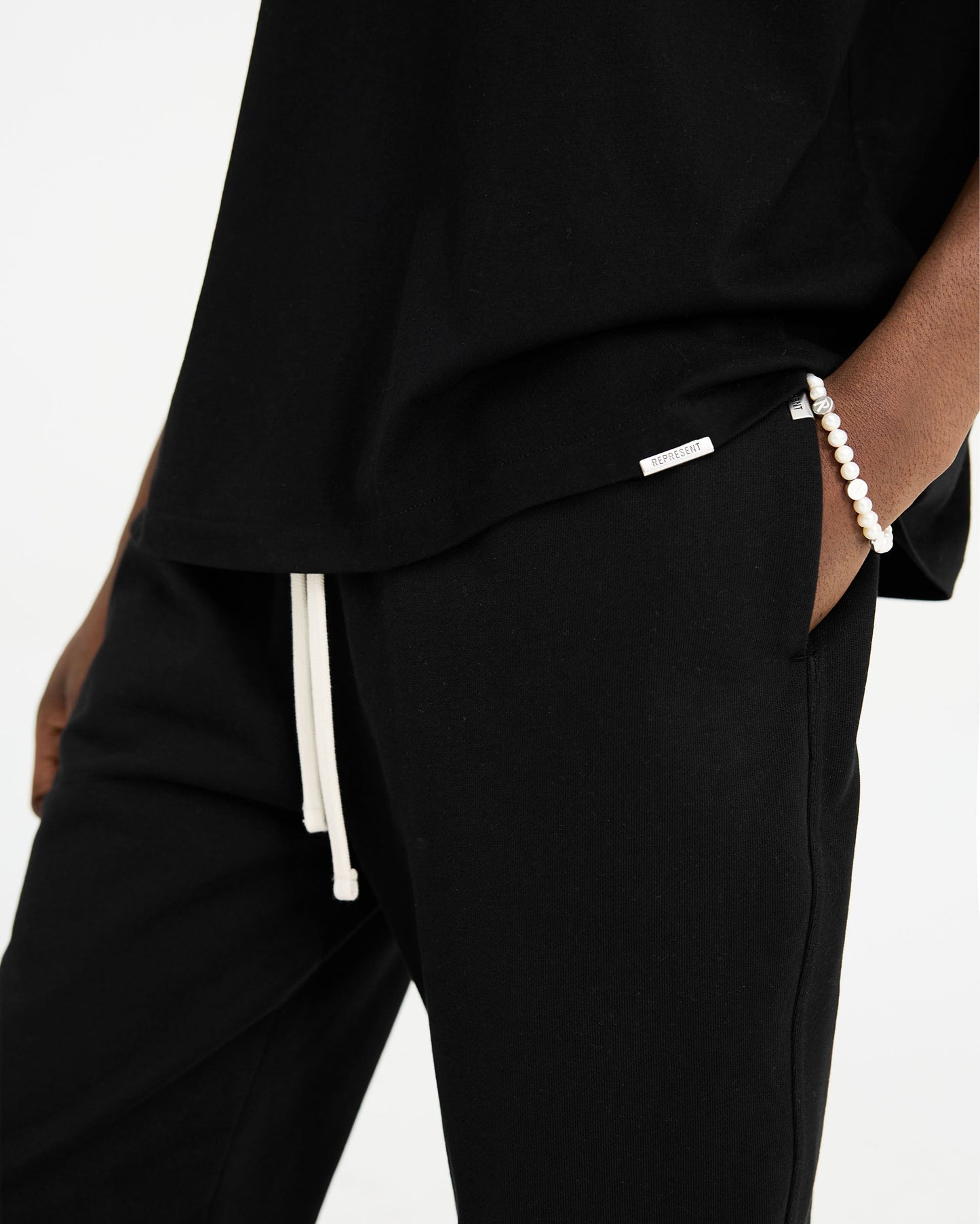 2 x Initial Oversized T-Shirt - Black & Ice Grey Marl