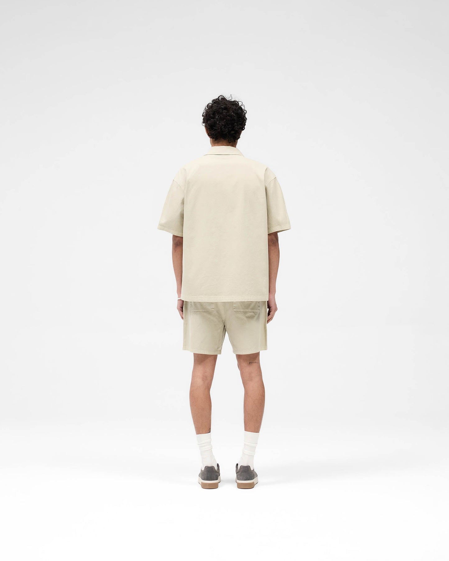 Cotton Tailored Short - Beige