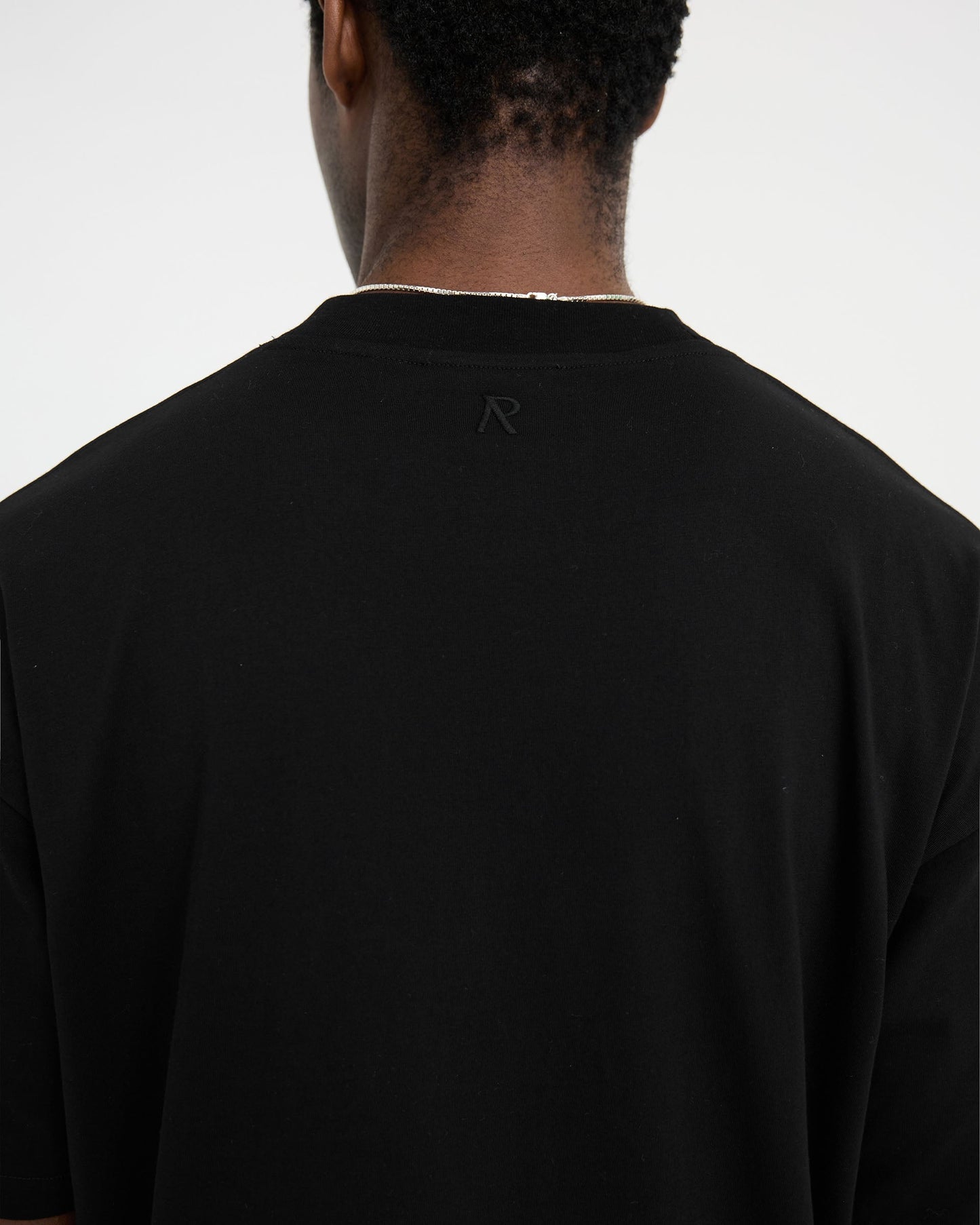2 x Initial Oversized T-Shirt - Black