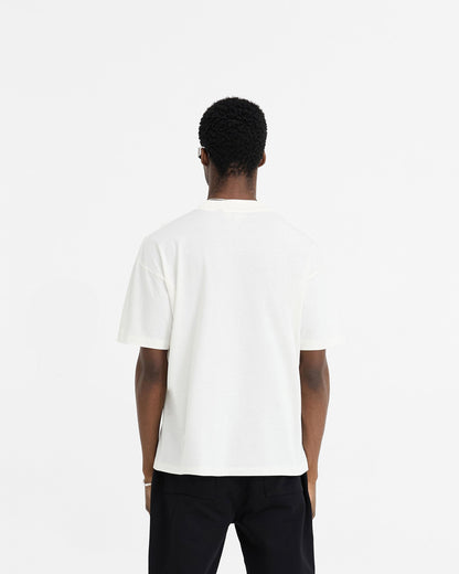 2 x Initial Oversized T-Shirt - Flat White & Black