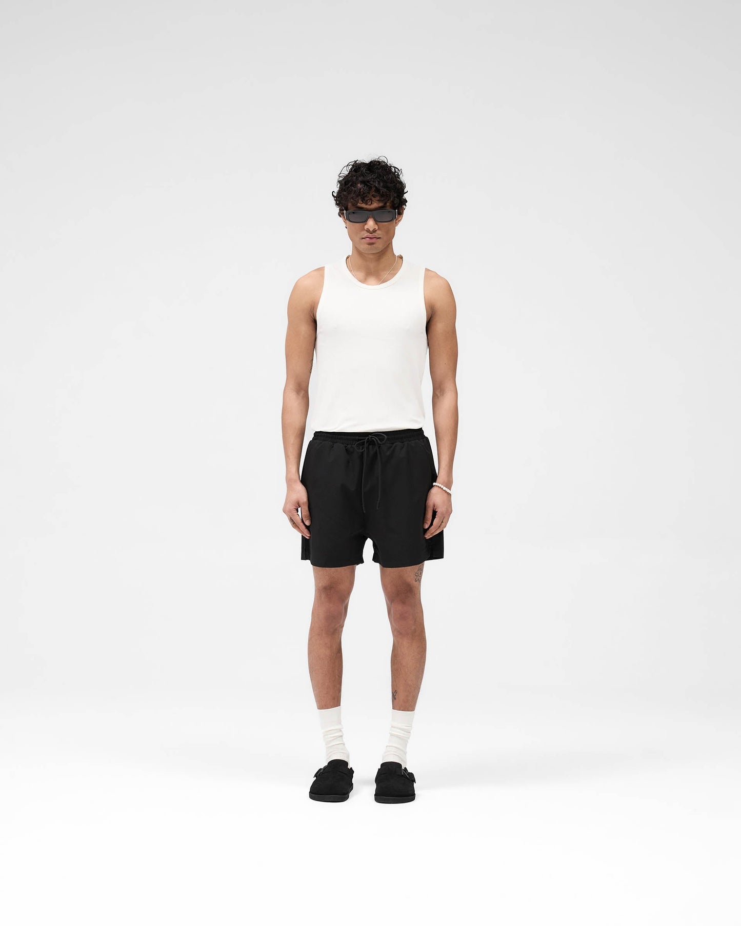 Seersucker Smart Swim Short - Black