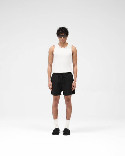 Seersucker Smart Swim Short - Black