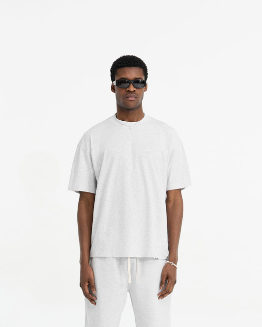 2 x Initial Oversized T-Shirt - Black & Ice Grey Marl