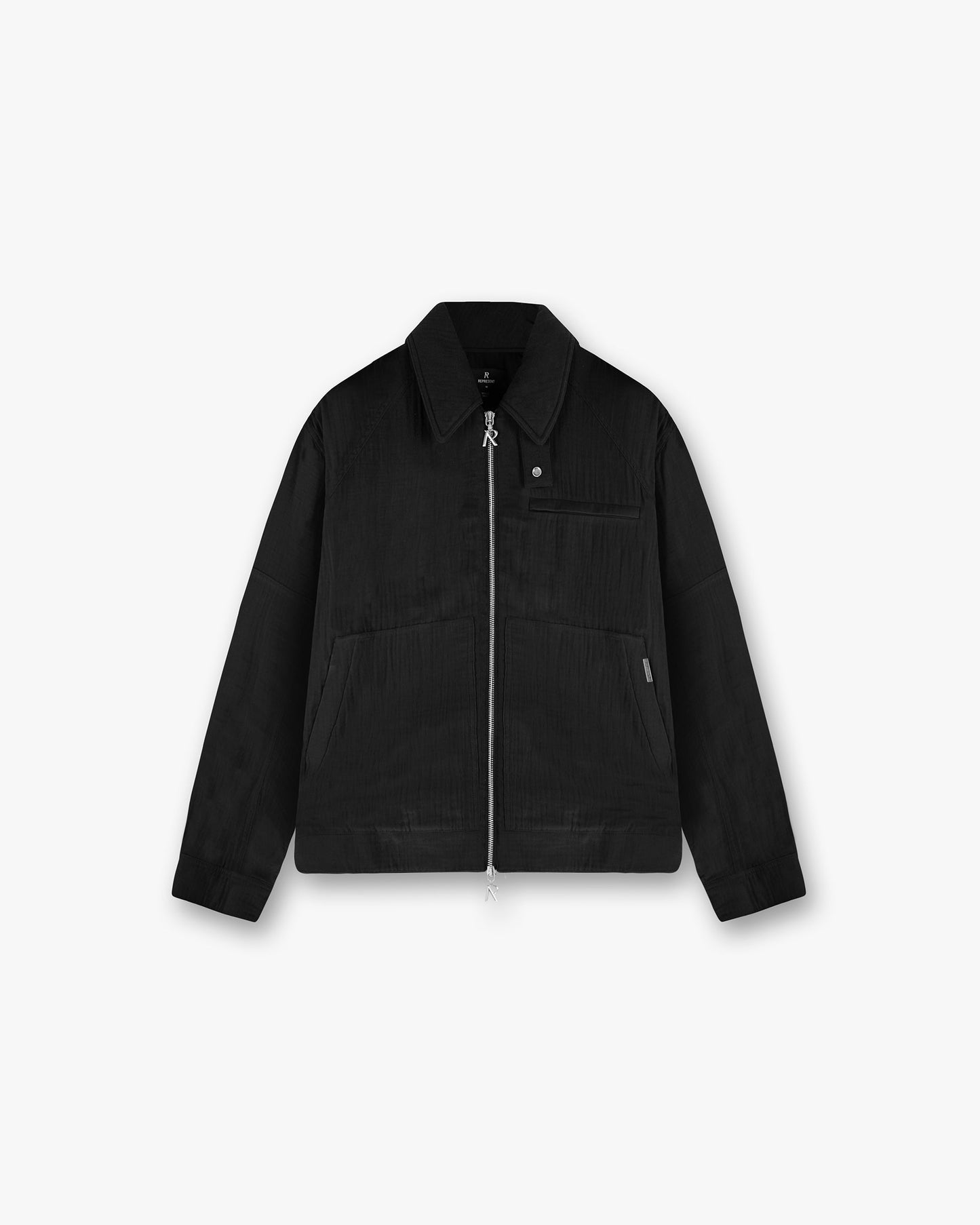 Crinkle Trucker Jacket - Black