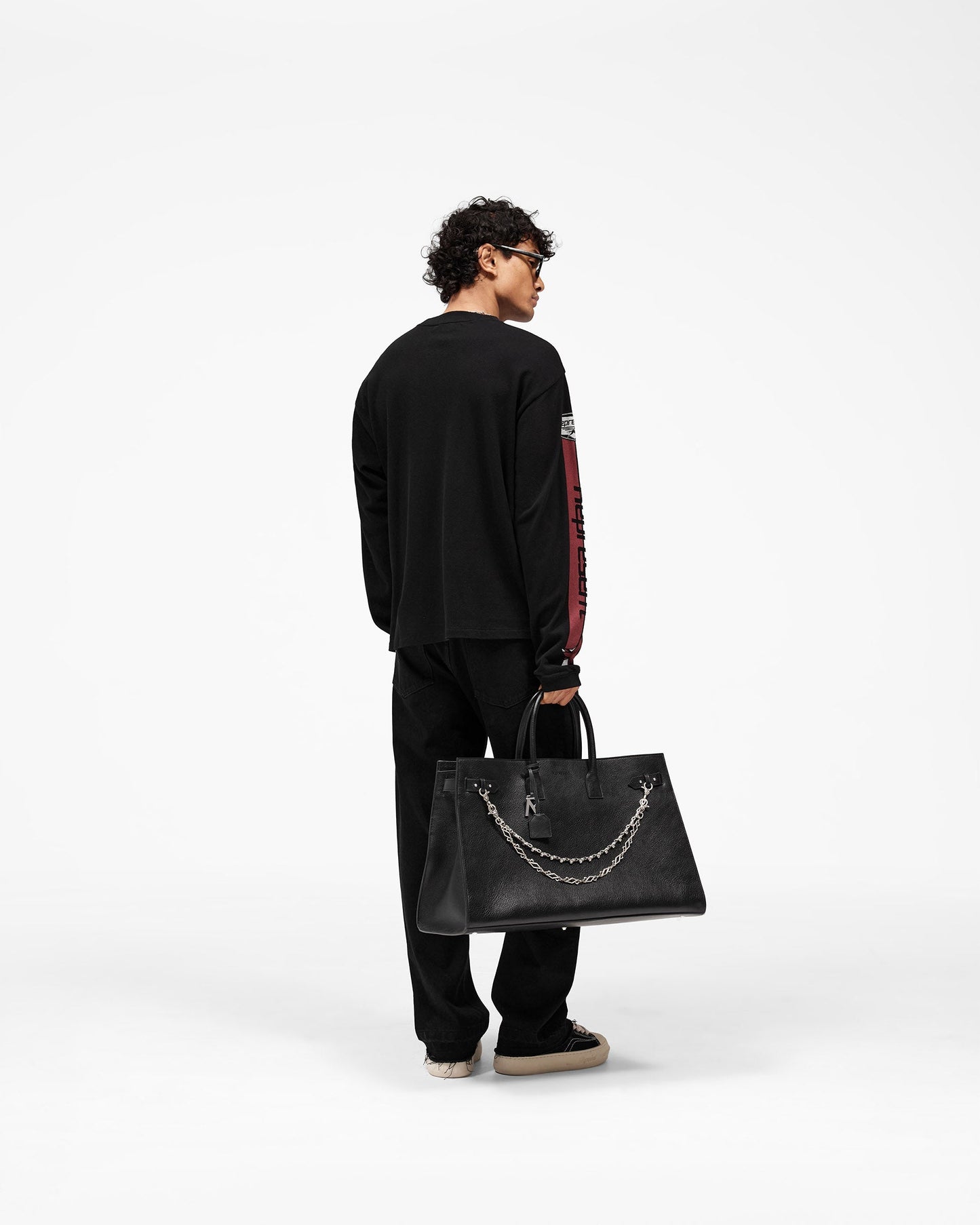 Mesh Pegasus Long Sleeve T-Shirt - Jet Black