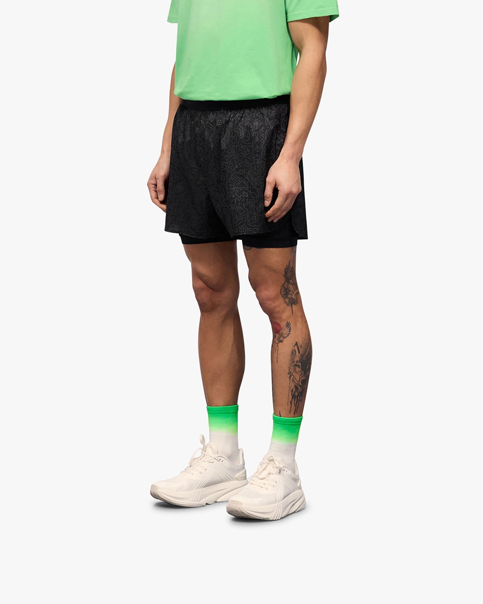 247 Contour 2-In-1 Run Shorts - Black
