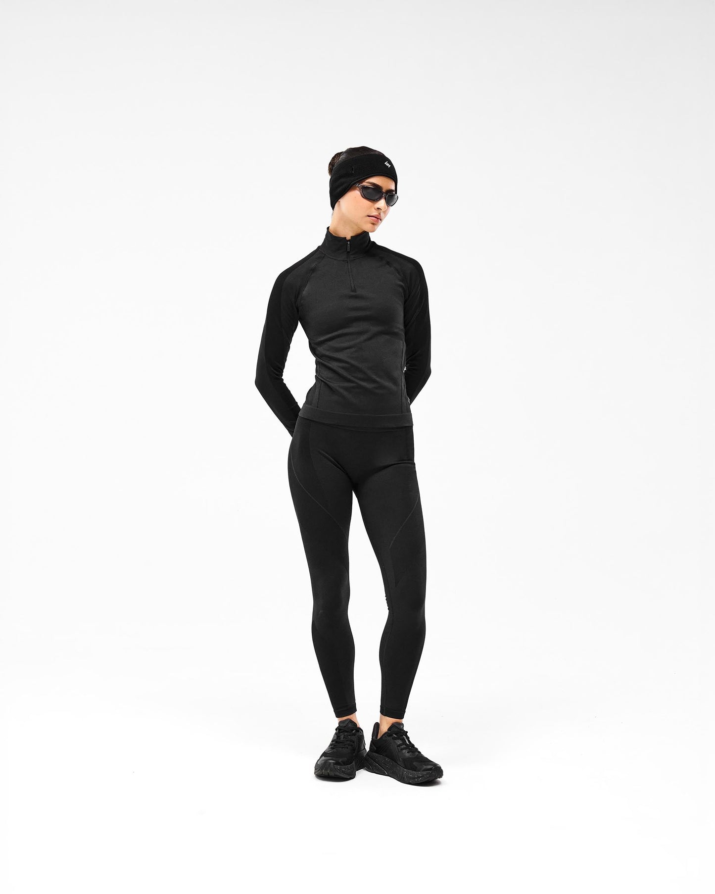 247 Sculpt Seamless Quarter Zip Jacket - Black