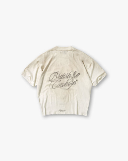 British Cowboys T-Shirt - Washed Ecru