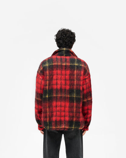 Mohair Overshirt - Red Check