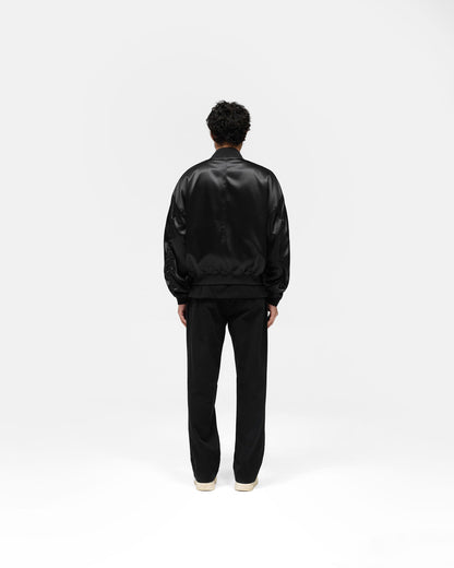 Satin Bomber - Black