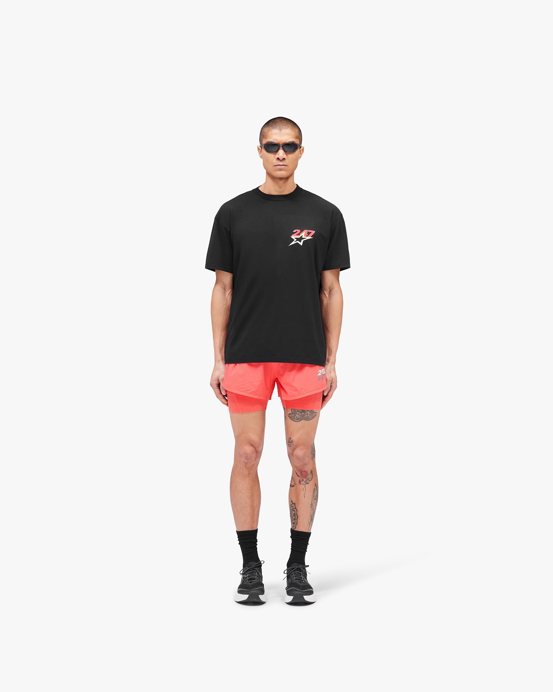 247 Hybrid 2-In-1 Short - Racing Red