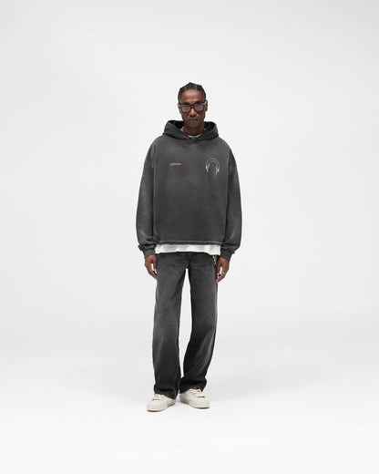 Represent Banner Hoodie - Stained Black