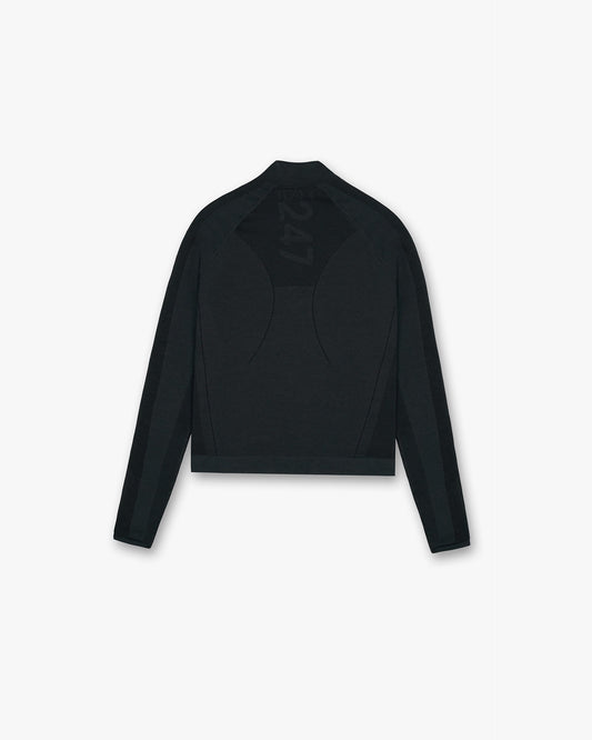 247 Sculpt Seamless Quarter Zip Jacket - Black