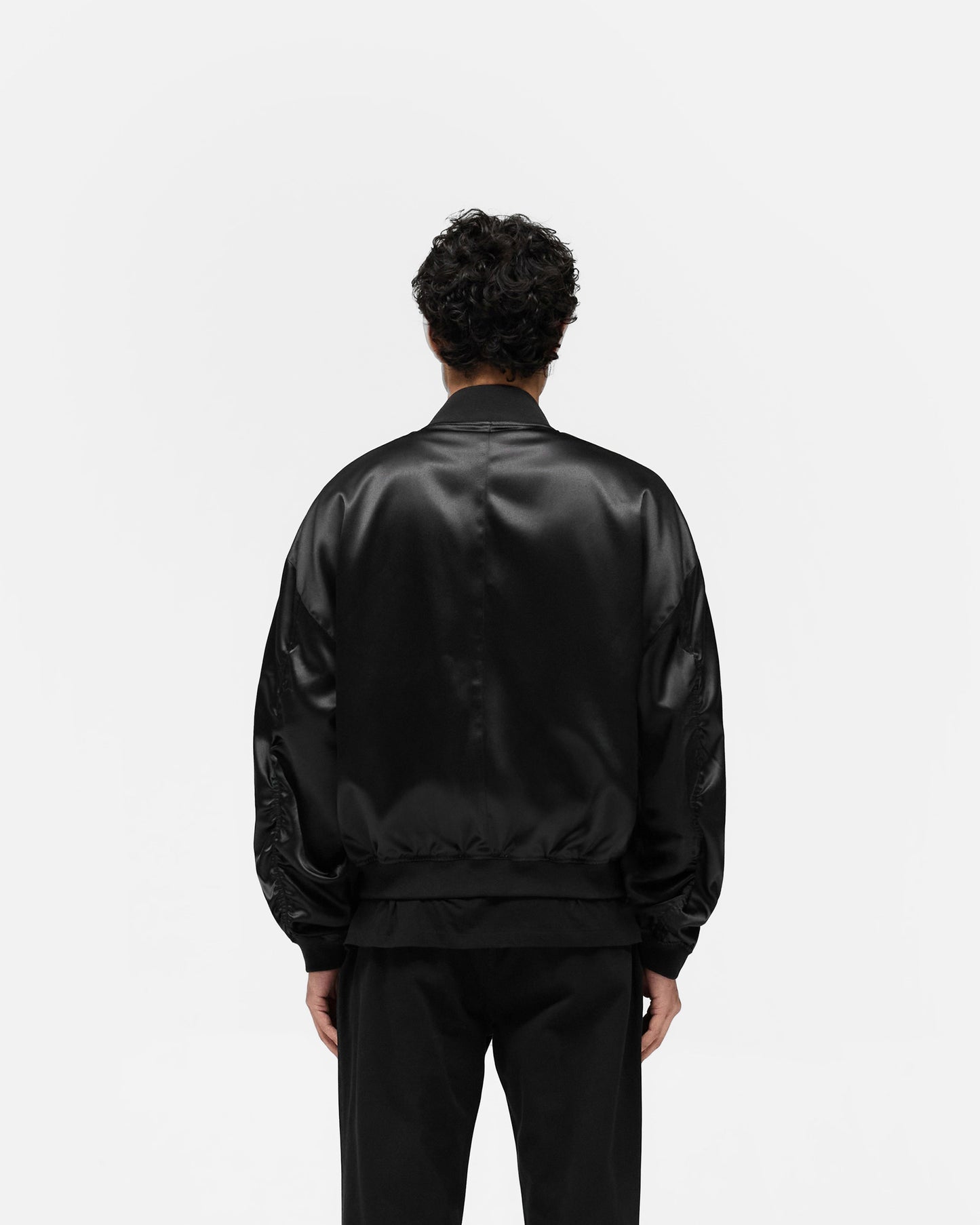 Satin Bomber - Black