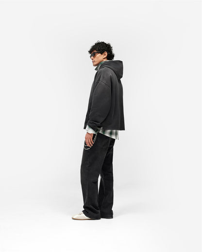 Represent Embellished Hoodie - Stained Black