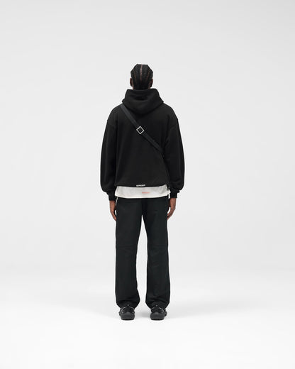 Initial Star Hoodie - Jet Black