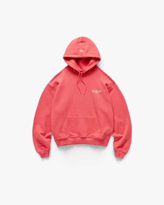 Team 247 Oversized Hoodie  - Racing Red