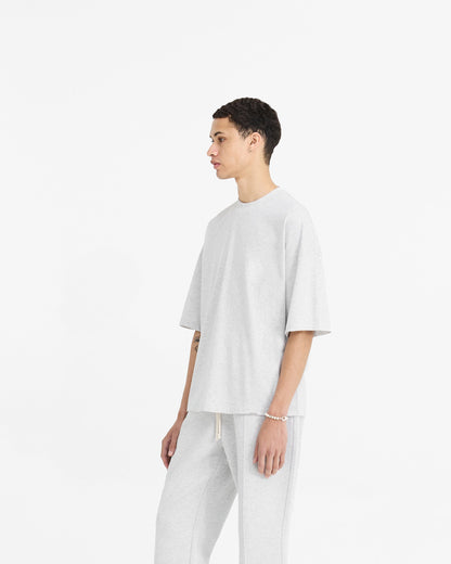 2 x Initial Boxy T-Shirt - Black & Ice Grey Marl