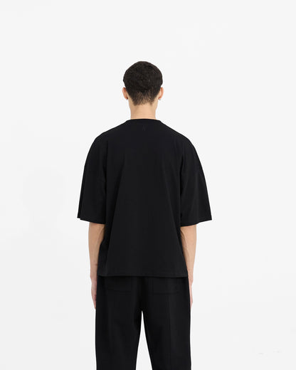 2 x Initial Boxy T-Shirt - Black & Ice Grey Marl