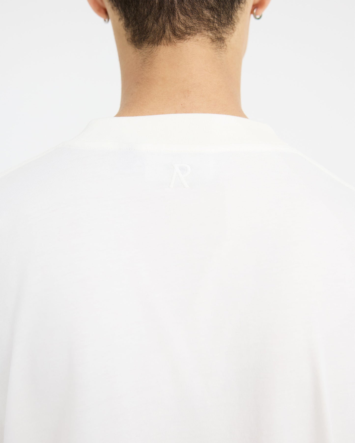 2 x Initial Boxy T-Shirt - Flat White & Ice Grey Marl