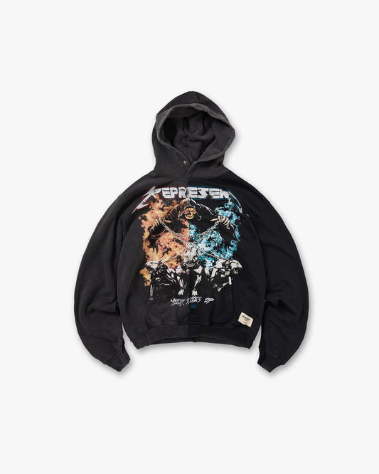 Your Times Up Hoodie - Vintage Grey Vintage Black