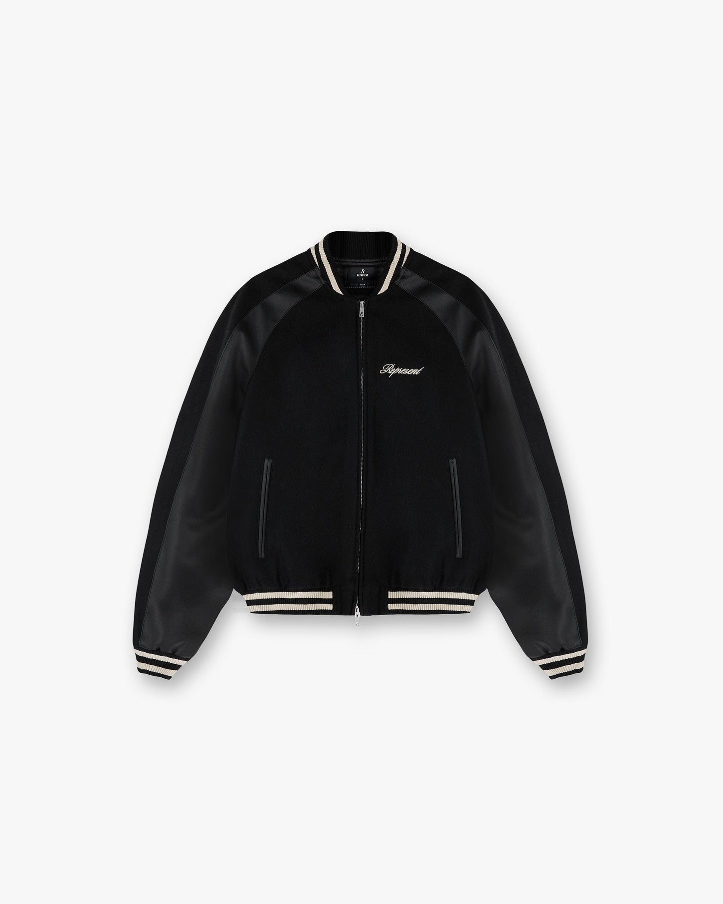 Raglan Varsity Jacket - Black