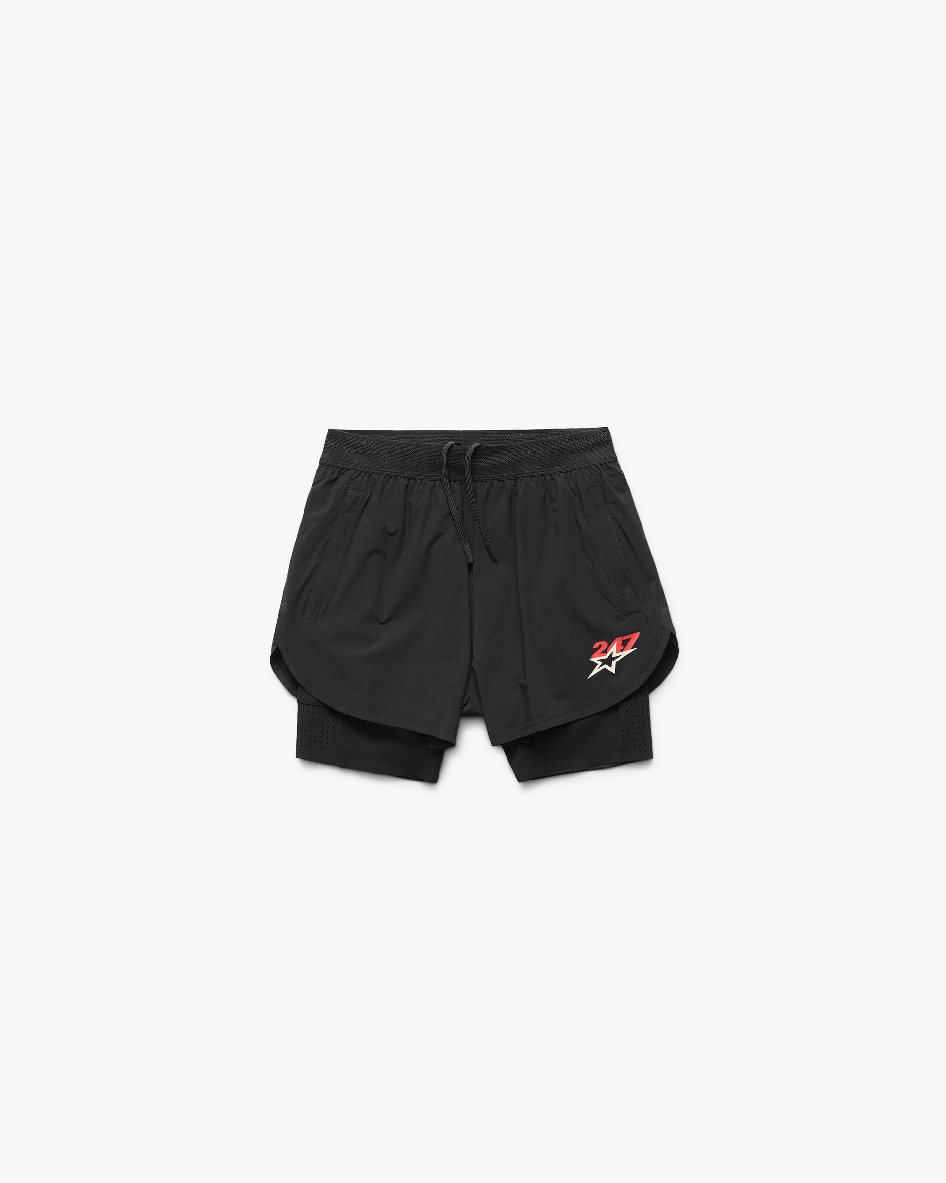 247 Hybrid 2-In-1 Short - Jet Black