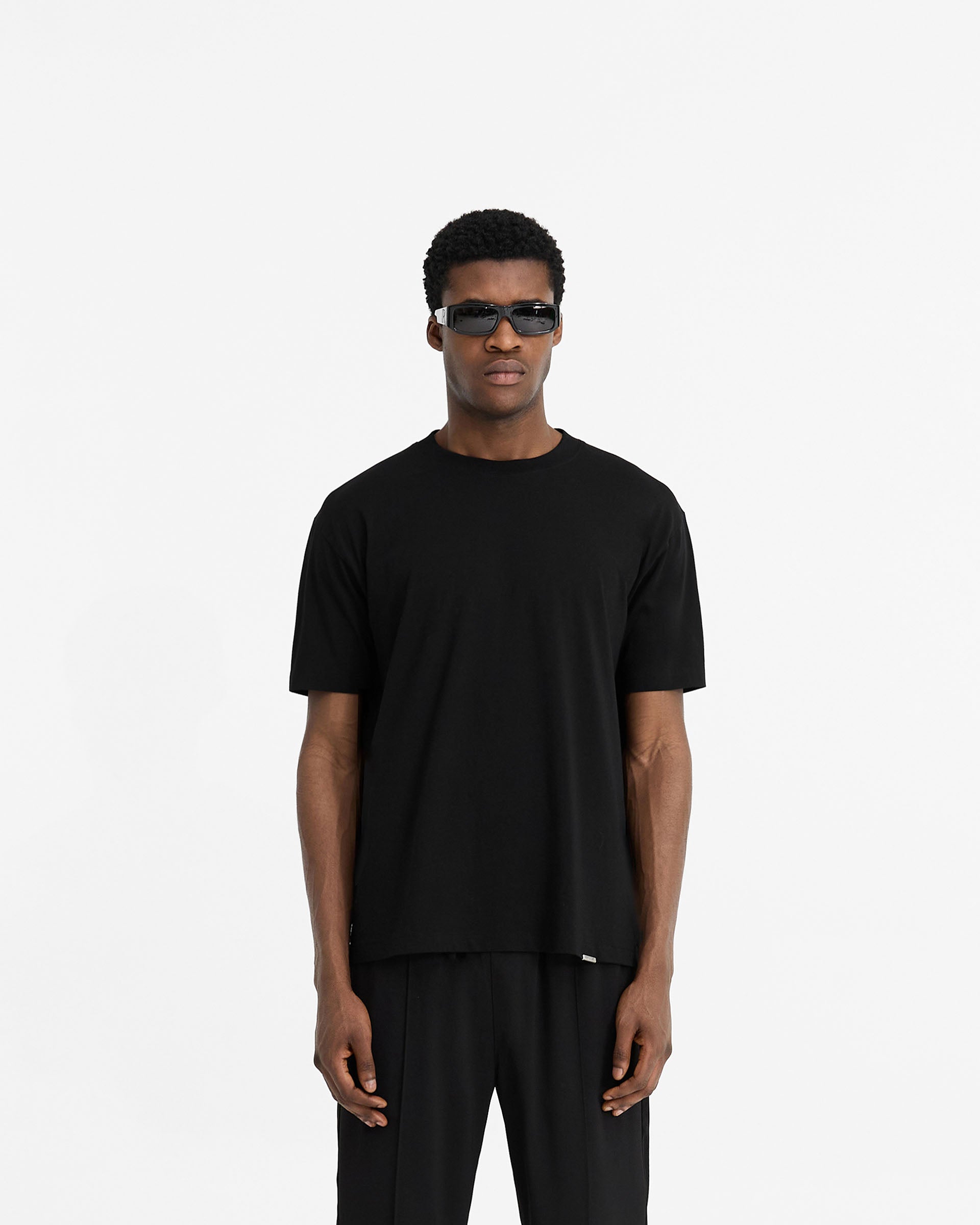 2 x Initial T-Shirt - Black & Ice Grey Marl