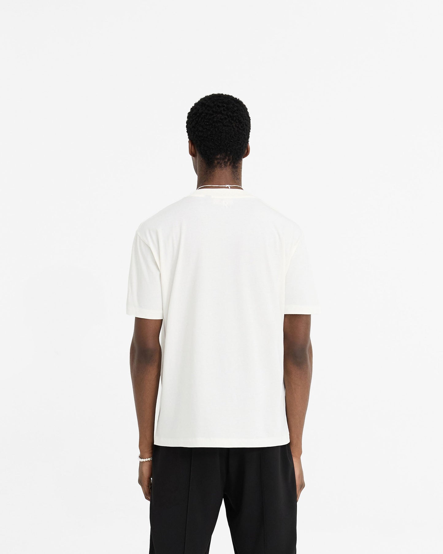 2 x Initial T-Shirt - Flat White & Black