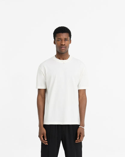 2 x Initial T-Shirt - Flat White & Black