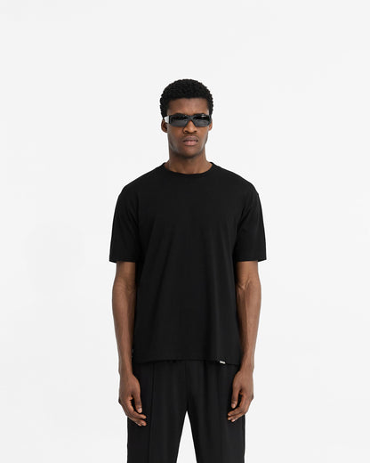2 x Initial T-Shirt - Flat White & Black