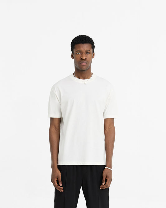2 x Initial T-Shirt - Flat White & Ice Grey Marl