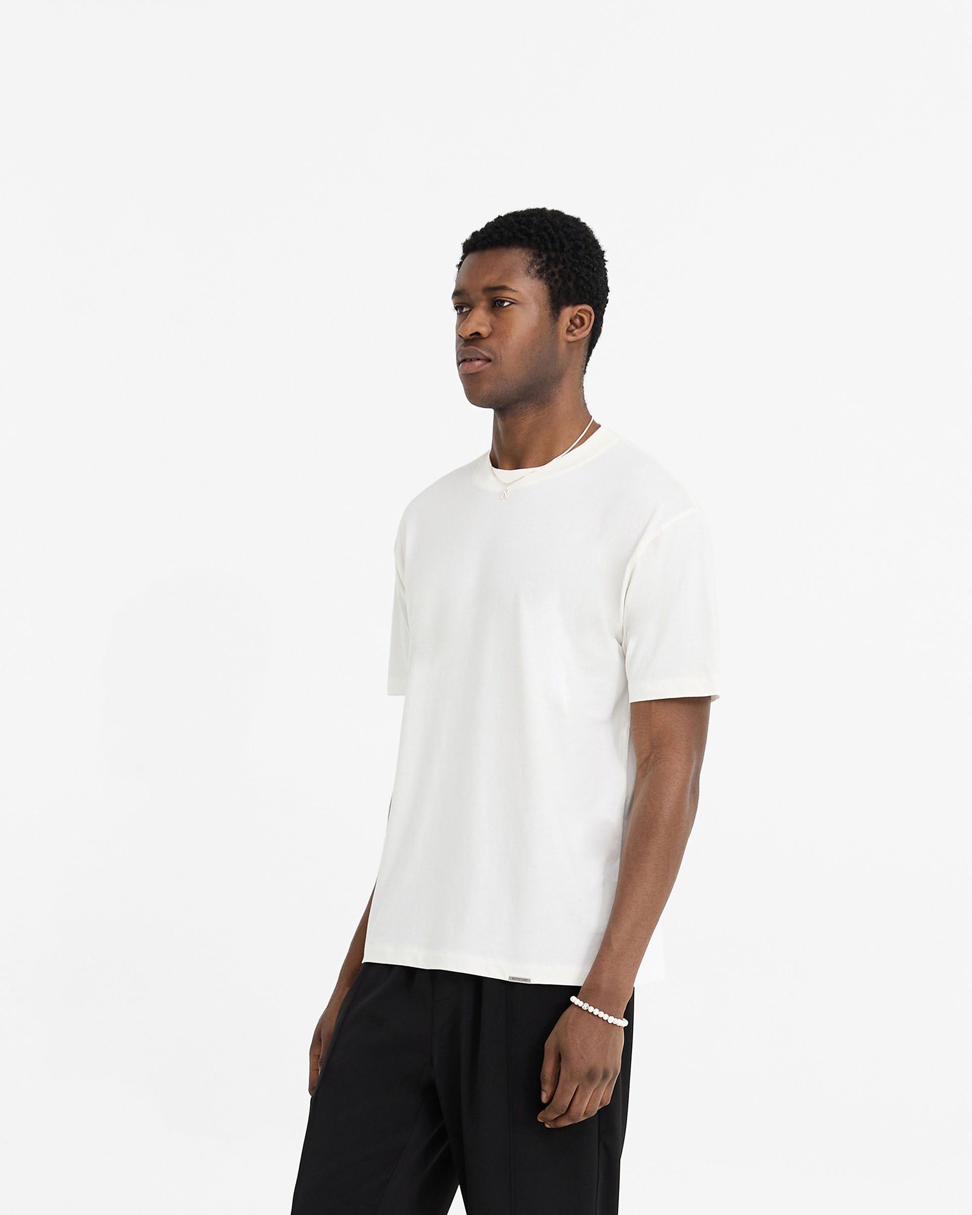 2 x Initial T-Shirt - Flat White