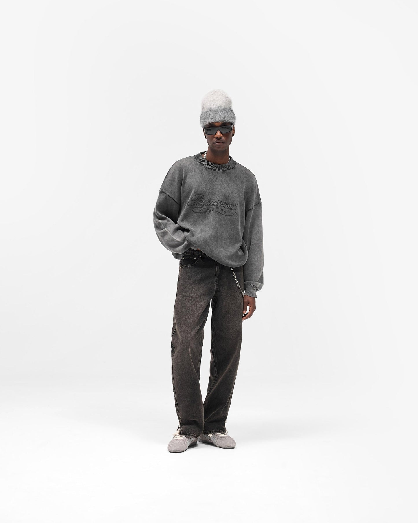 Stamped Sweater - Vintage Grey