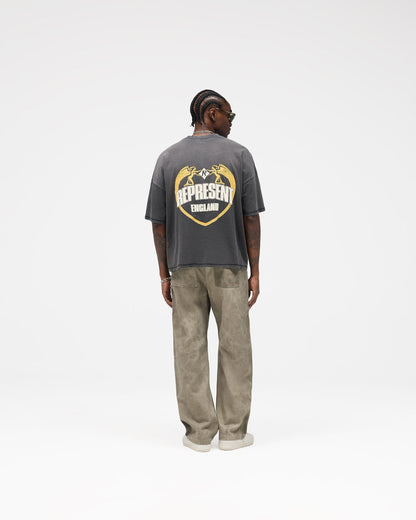 Angel Border T-Shirt - Stained Black