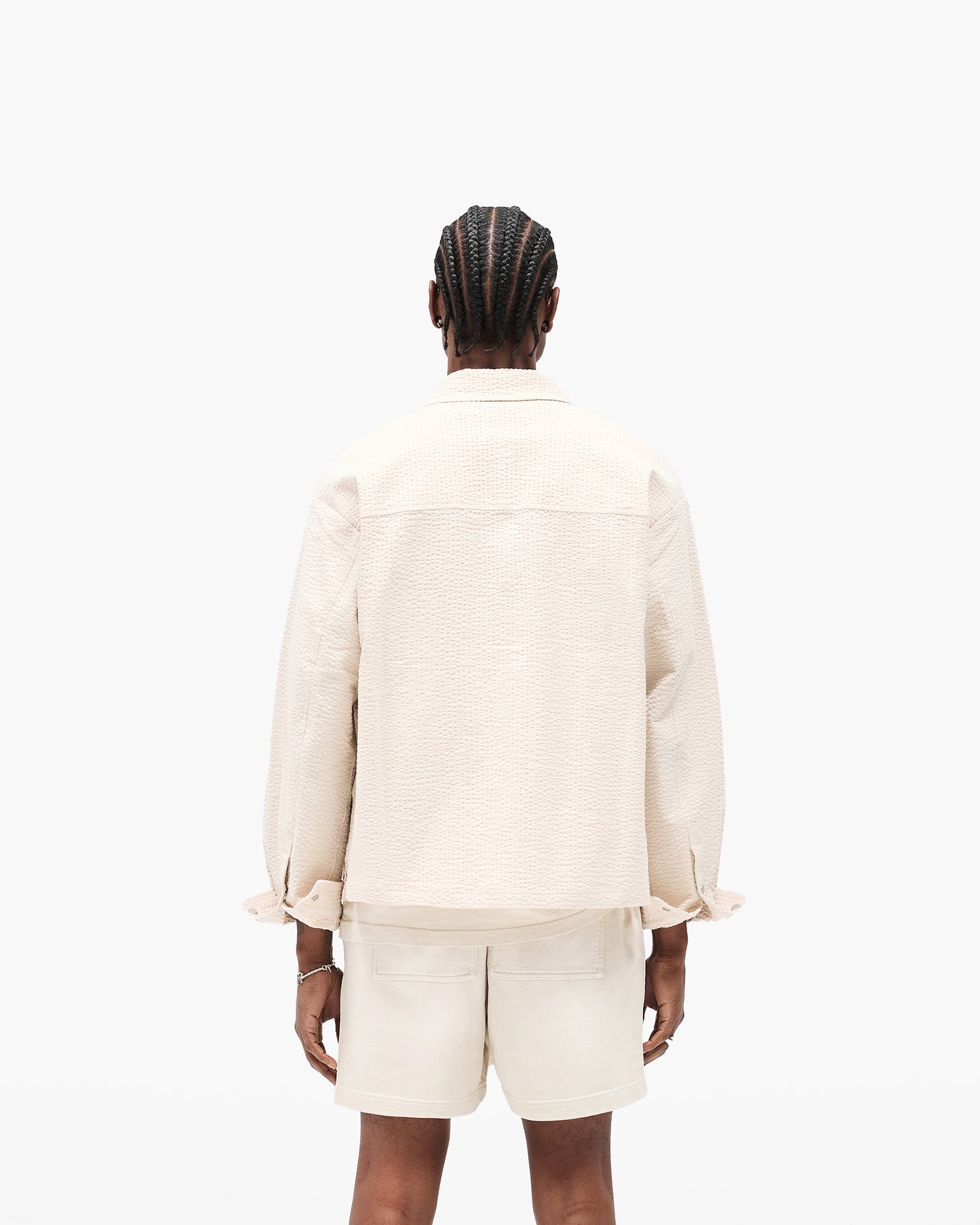 Textured Long Sleeve Shirt - Champagne