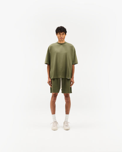 Initial Boxy T-Shirt - Army Green