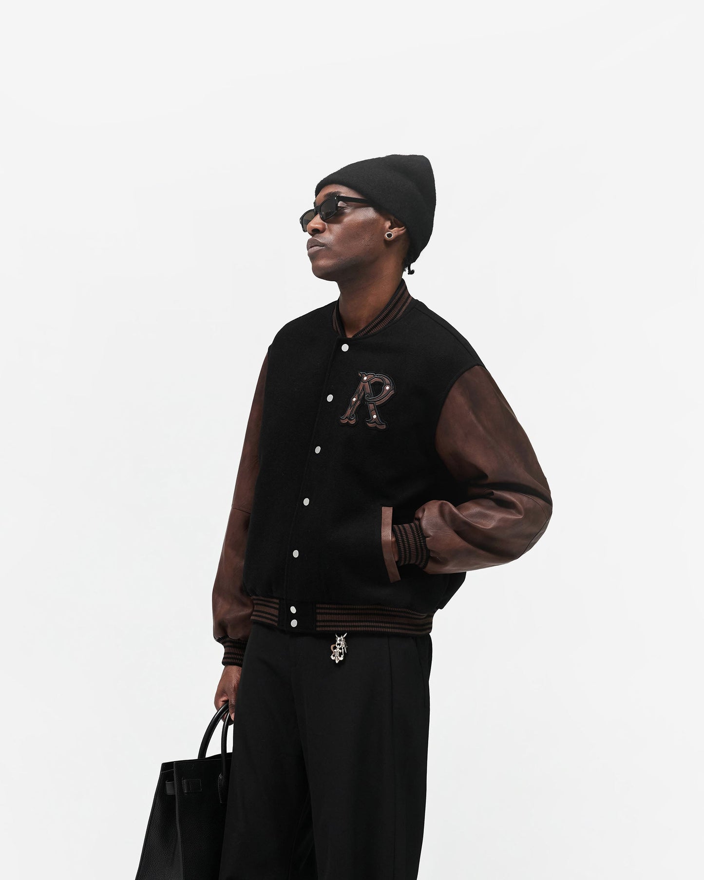 Varsity Bomber - Jet Black