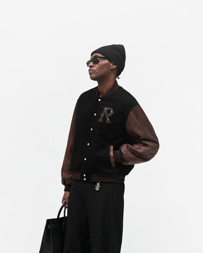 Varsity Bomber - Jet Black