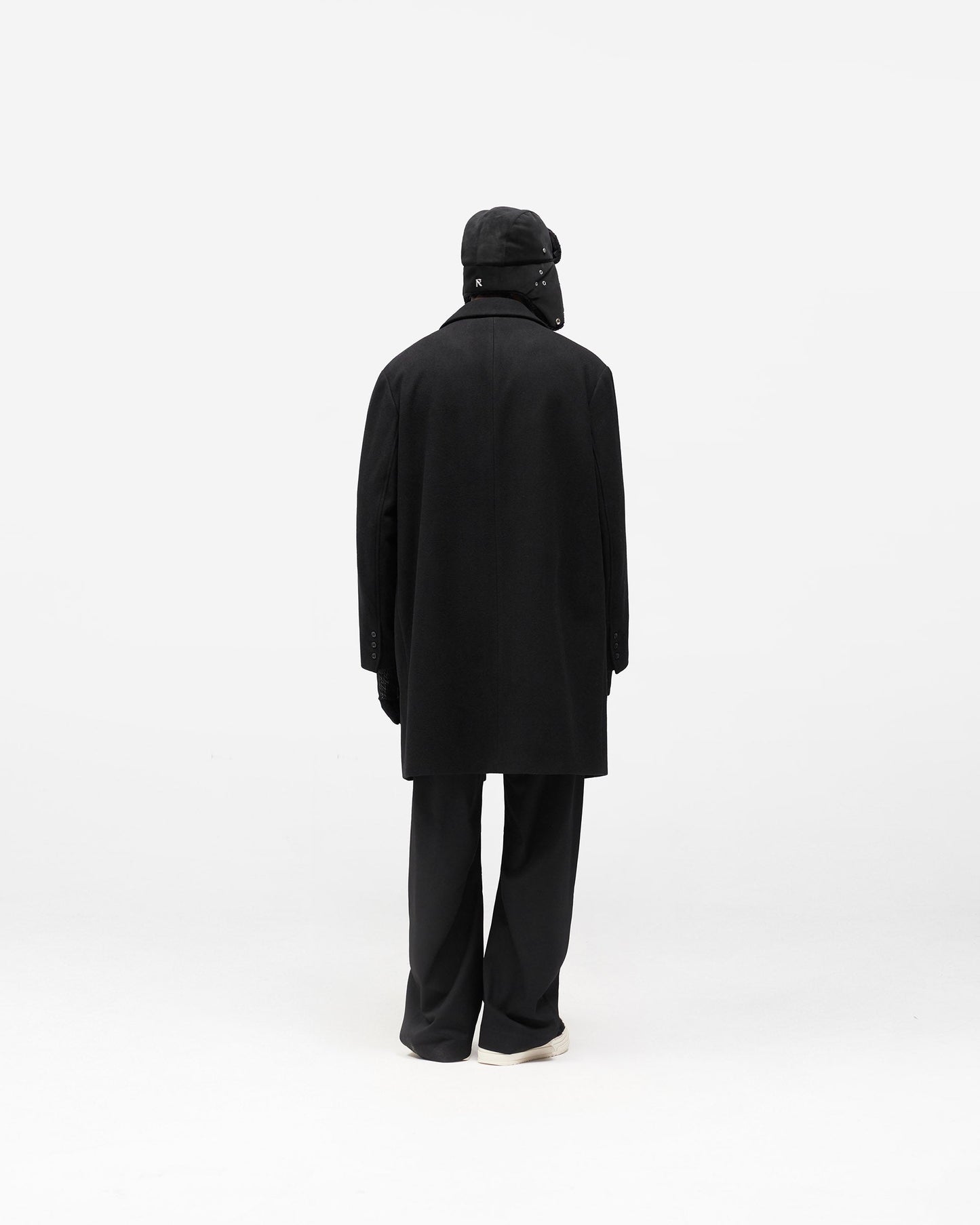 Relaxed Overcoat - Jet Black